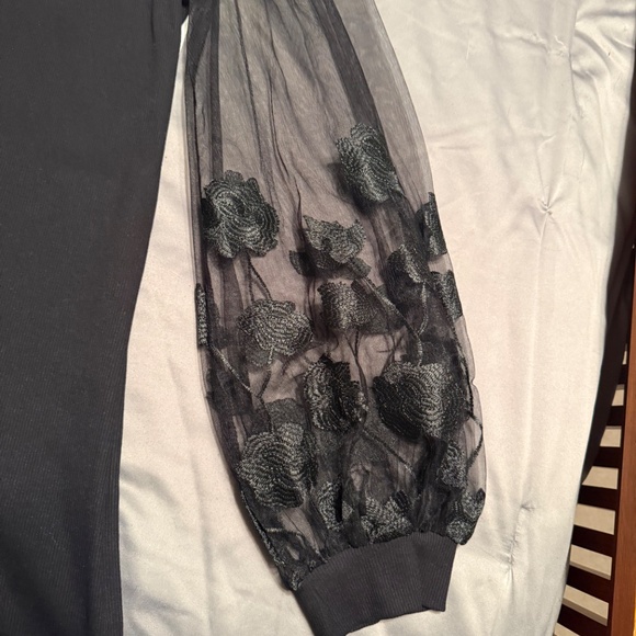 Black Floral Dress - Picture 2 of 3